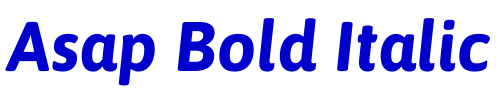 Asap Bold Italic police de caractère